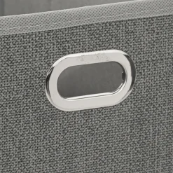 5five Panier tissu 15x31 cm, Gris clair chiné