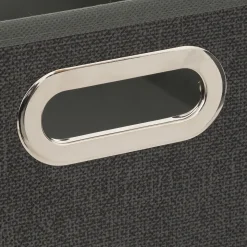 5five Panier tissu 31x15 cm, Gris foncé chiné