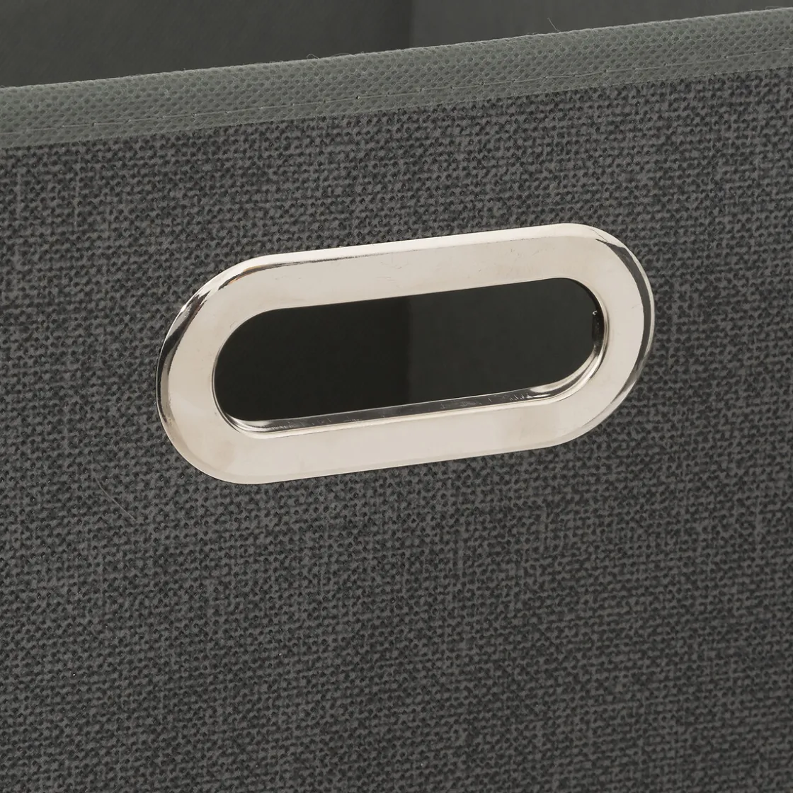 5five Panier tissu 31x31 cm, Gris foncé chiné