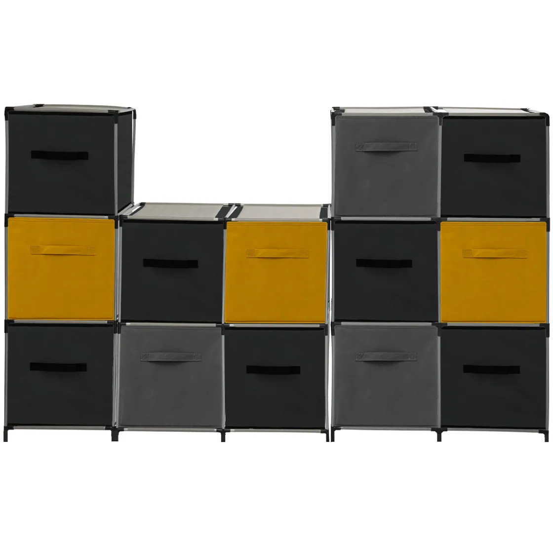 5five Panier tissu 31x31 cm, Jaune moutarde