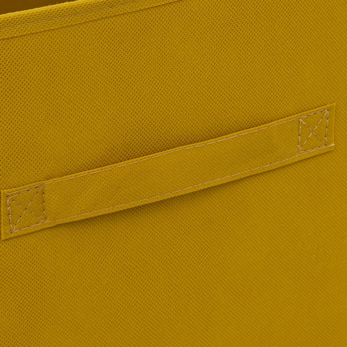 5five Panier tissu 31x31 cm, Jaune moutarde