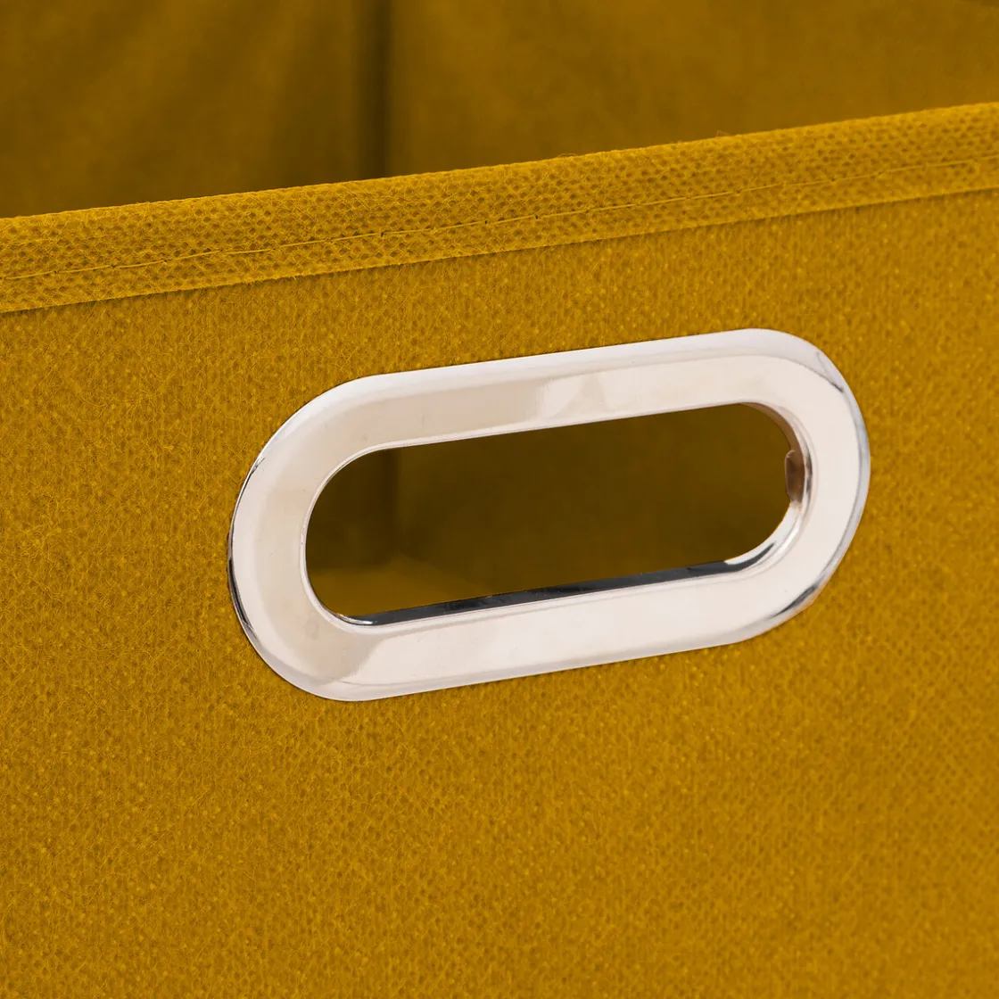 5five Panier tissu 31x15 cm, Jaune moutarde