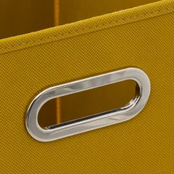 5five Panier tissu 31x31 cm, Jaune moutarde