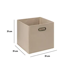 5five Panier tissu 31x31 cm, Lin