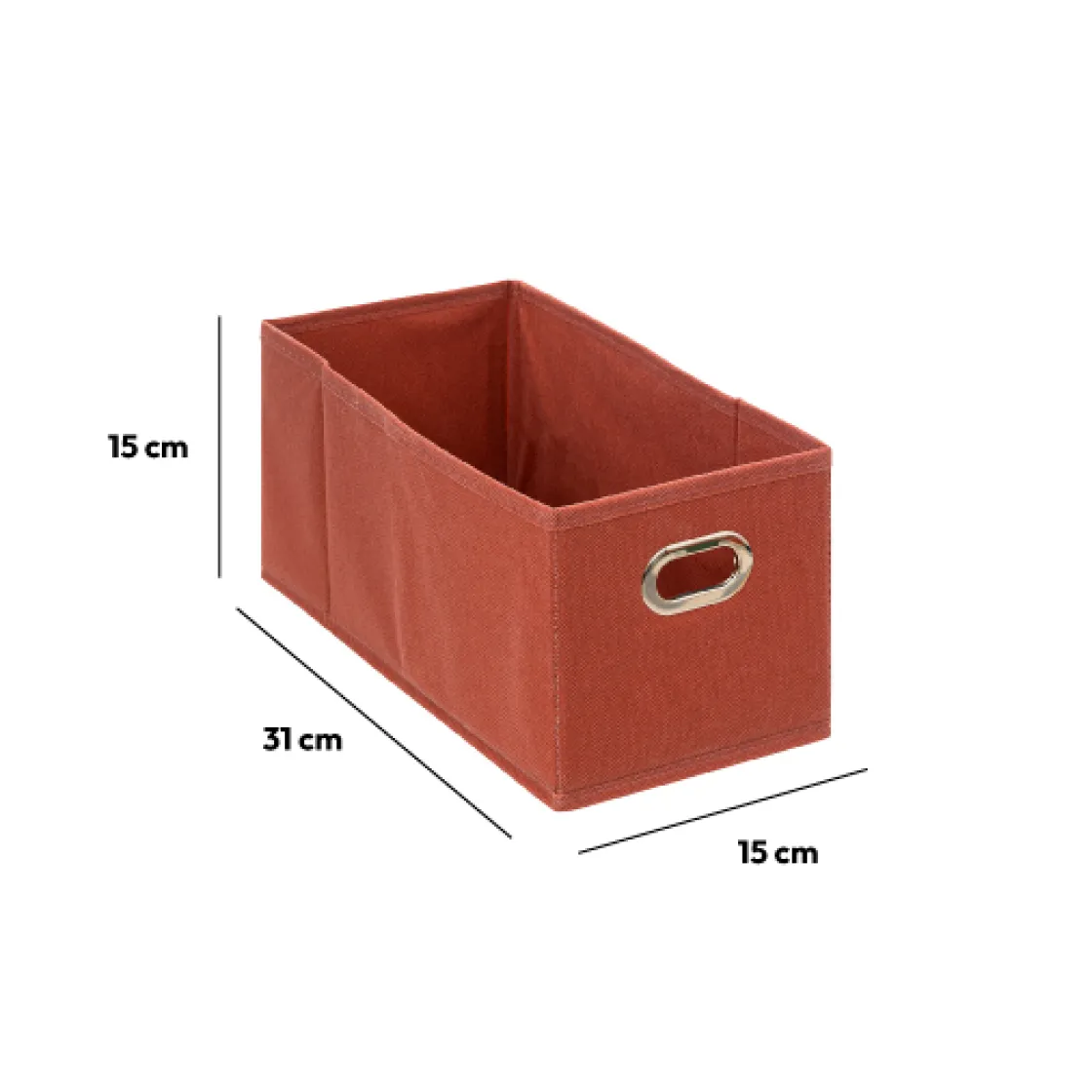 5five Panier tissu 15x31 cm, Terre de sienne