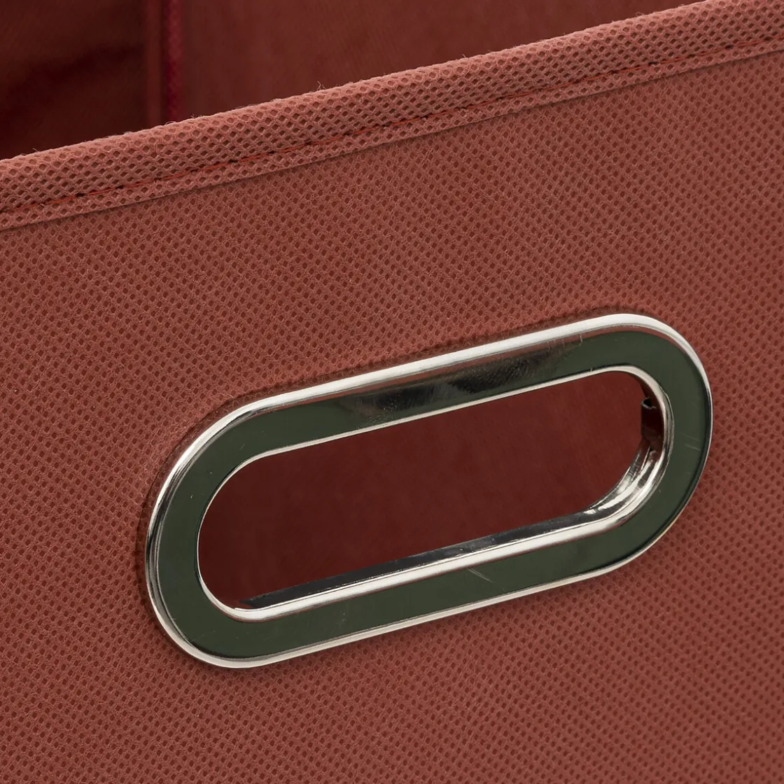 5five Panier tissu 31x31 cm, Terre de sienne