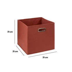 5five Panier tissu 31x31 cm, Terre de sienne