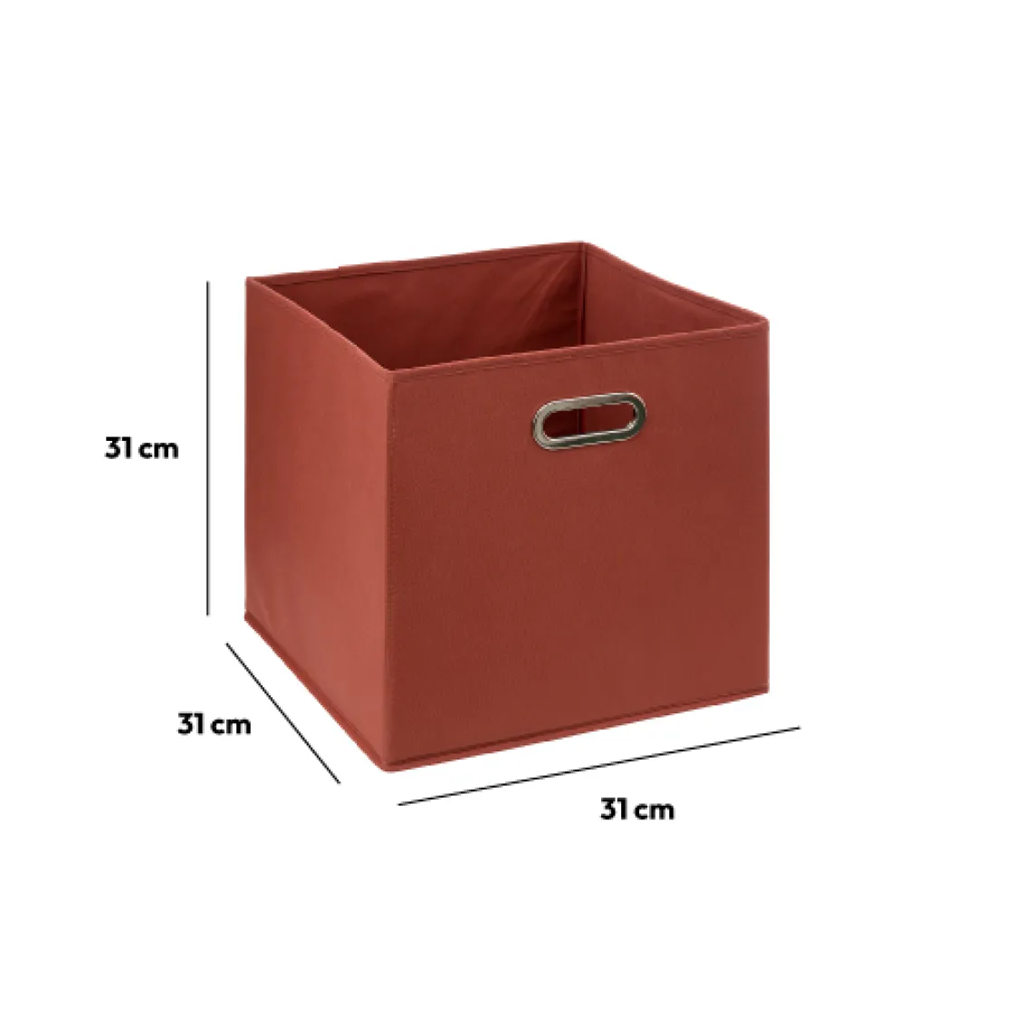 5five Panier tissu 31x31 cm, Terre de sienne