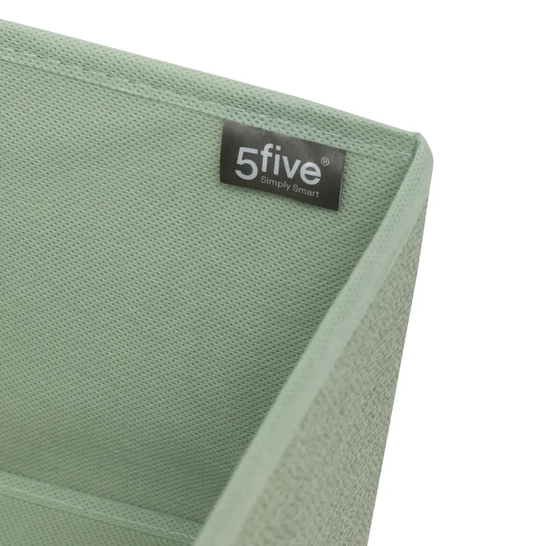 5five Panier tissu 31x15 cm, Vert clair