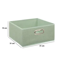 5five Panier tissu 31x15 cm, Vert clair