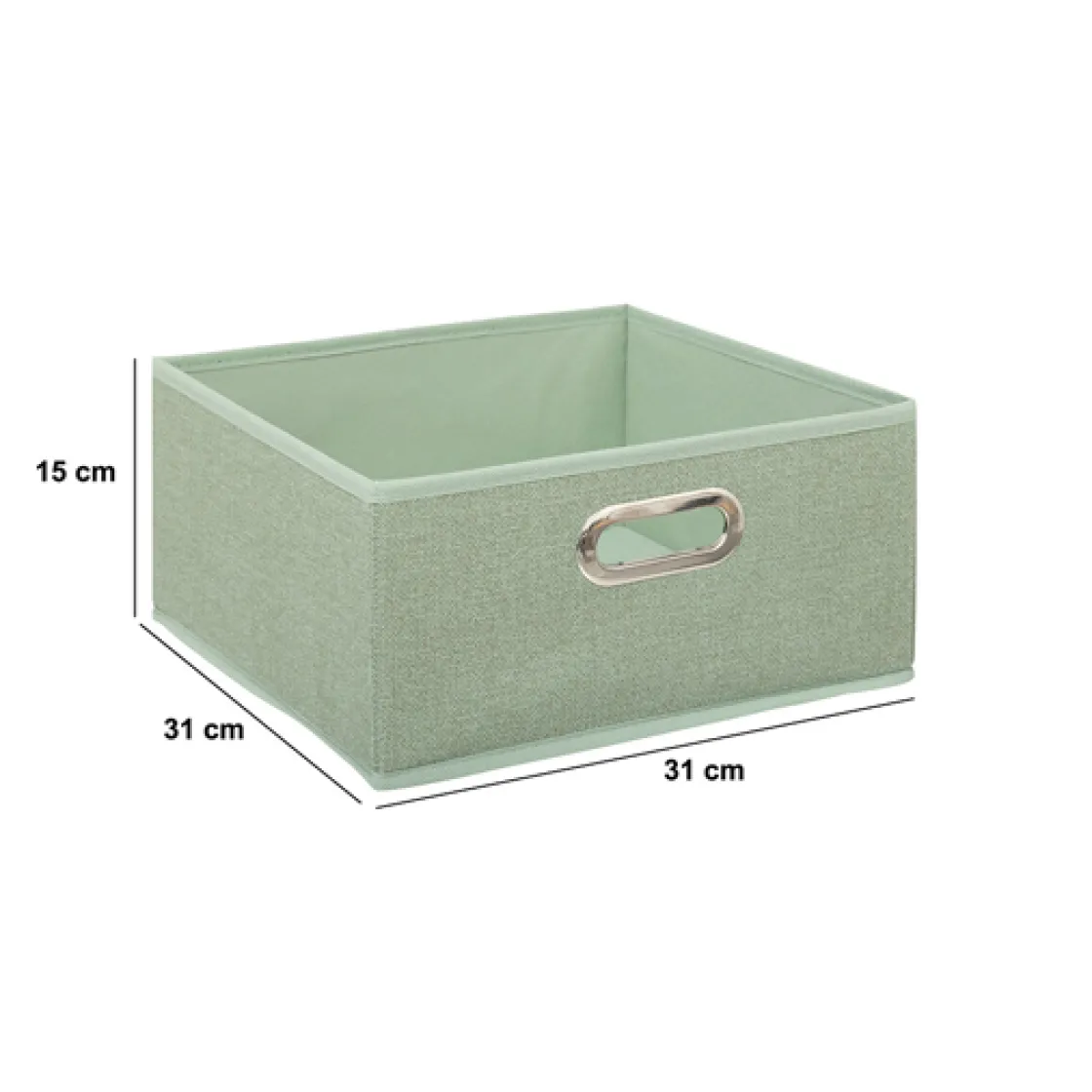 5five Panier tissu 31x15 cm, Vert clair