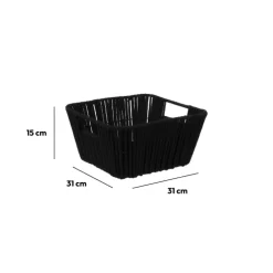 5five Panier tissu 31x15cm, Noir