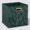 5five Panier tissu 31x31cm, Vert avec motifs