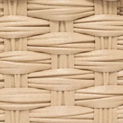 5five Panier tressé 3L, Effet bois naturel