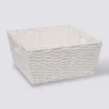 5five Panier vannerie 31x15cm, Blanc