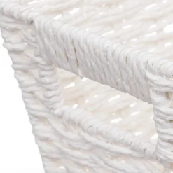 5five Panier vannerie 15x31cm, Blanc