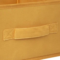 5five Panier velours 31x15 cm, Jaune