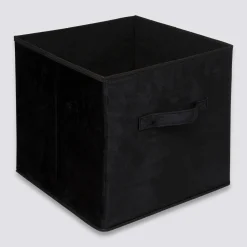 5five Panier velours 31x31 cm, Noir