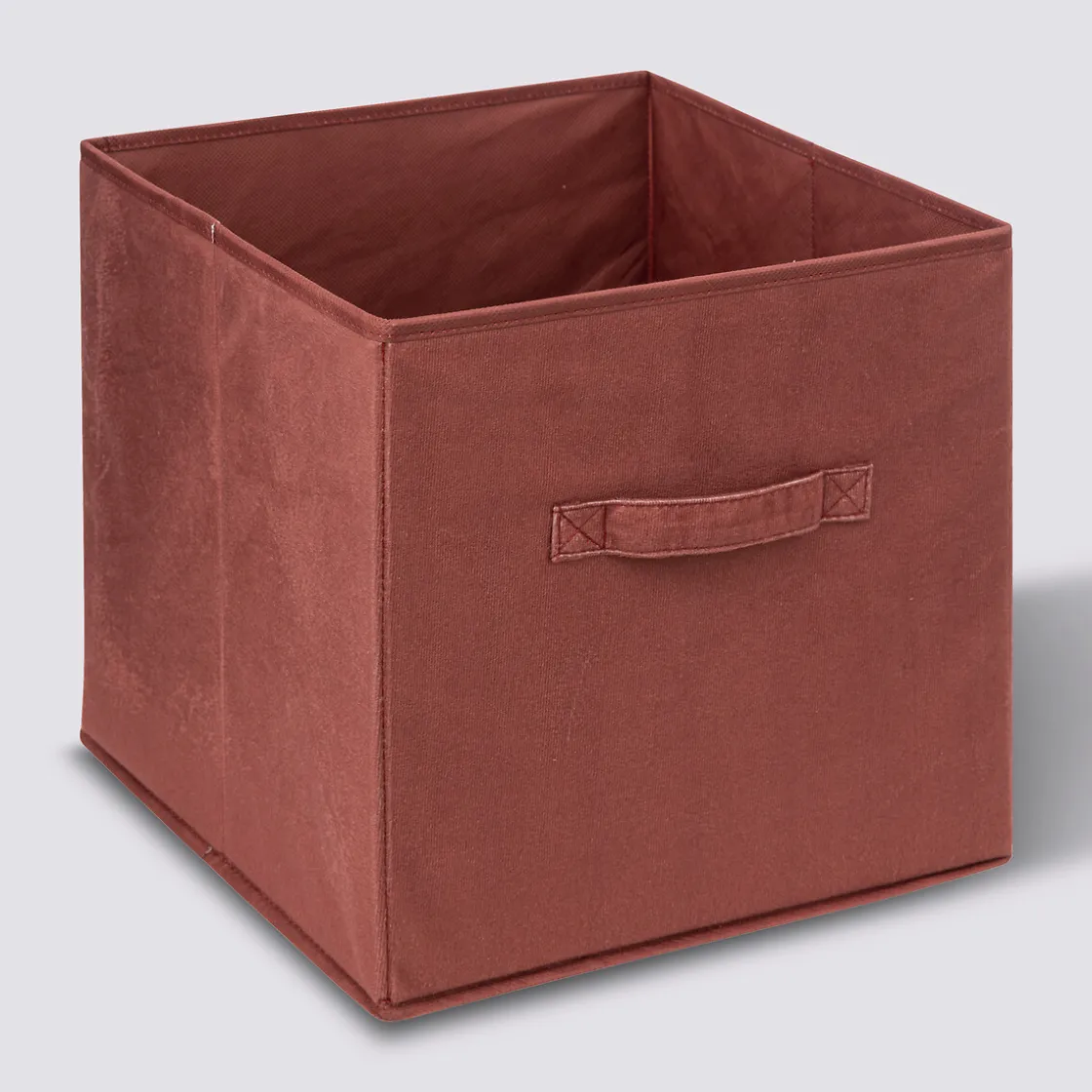 5five Panier velours 31x31 cm, Terre de sienne