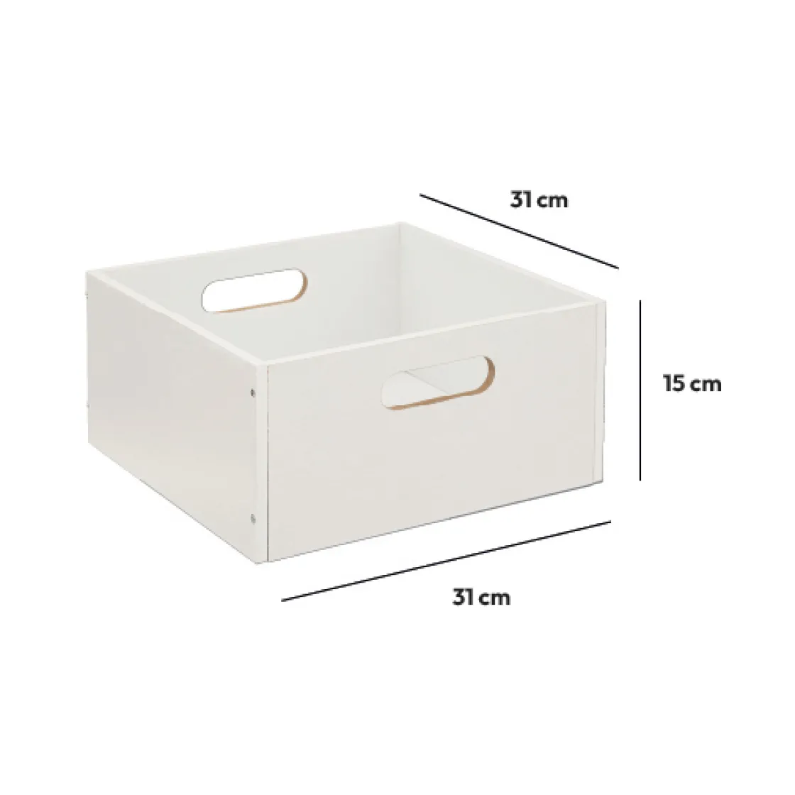 5five Panier 31x15 cm, Bois Blanc