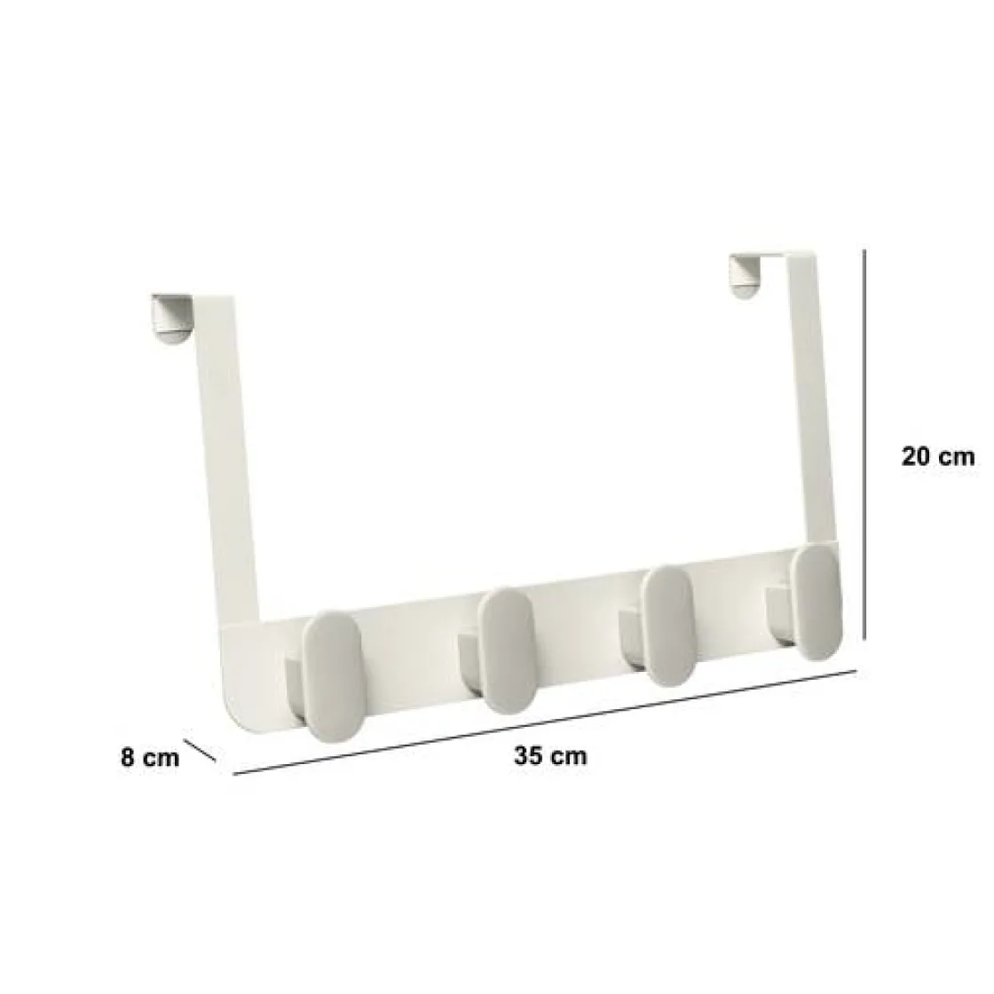 5five Patère, 4 accroches, l.35 cm