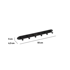 5five Patère 6 têtes métal, Noir