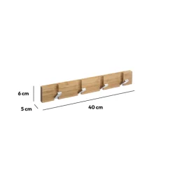 5five Patère 4 têtes pliantes bambou