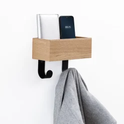 5five Patère 2 têtes vide poche, bois