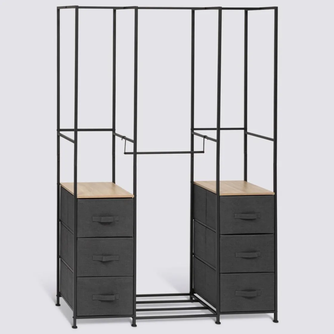 5five Penderie, 2 étagères, 6 tiroirs, Gris