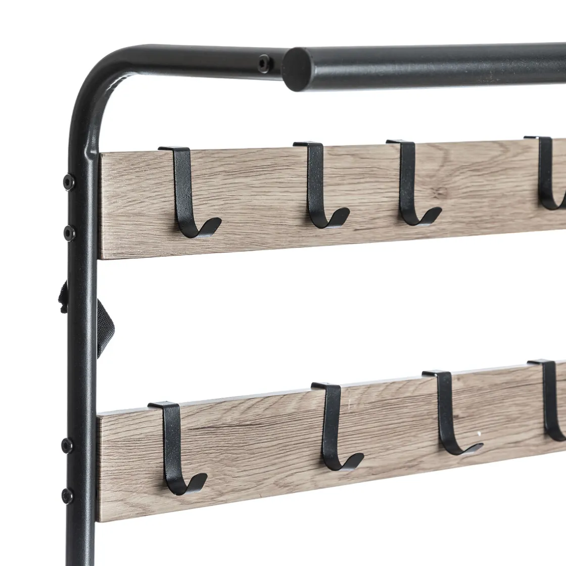 5five Penderie vestiaire 2 étagères - Bois, noir