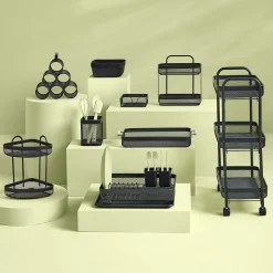 5five Petite étagère 2 niveaux métal, Noir