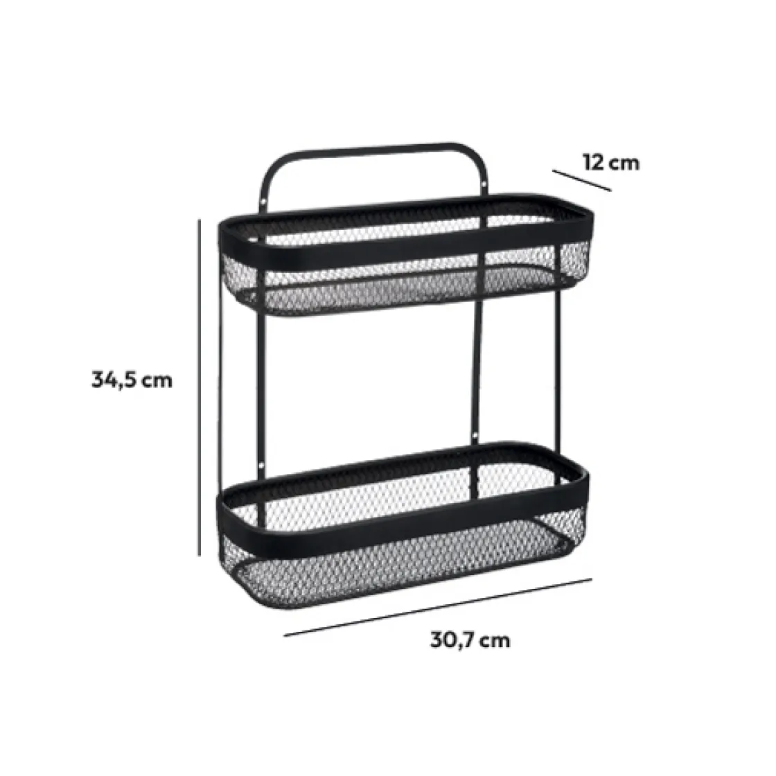 5five Petite étagère 2 niveaux métal, Noir