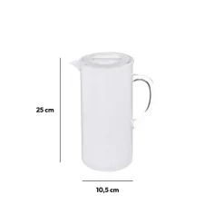 5five Pichet avec couvercle 1,95L, Blanc