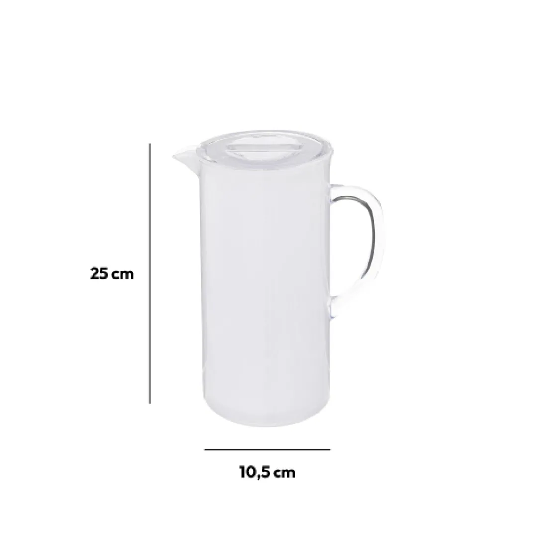 5five Pichet avec couvercle 1,95L, Blanc