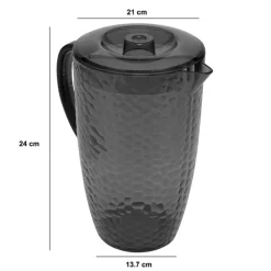 5five Pichet avec couvercle 2L, Gris charbon