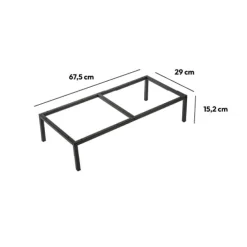 5five Pieds étagère métal 67x29cm, Noir
