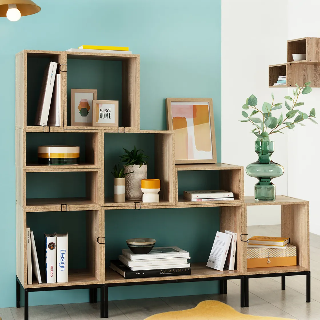 5five Pieds étagère métal 34x29cm, Noir