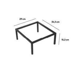 5five Pieds étagère métal 34x29cm, Noir