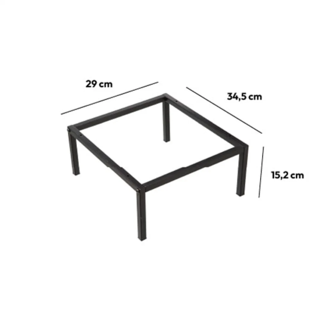 5five Pieds étagère métal 34x29cm, Noir