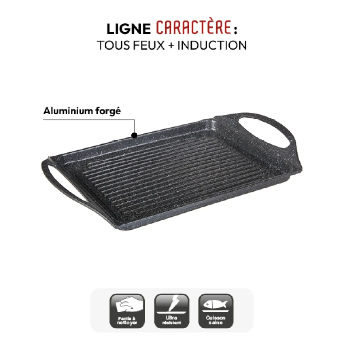 5five Plancha Aluminium, 45x27 cm