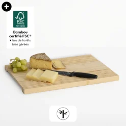5five Planche à découper avec rainures, 40x27cm, Bambou