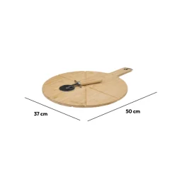 5five Planche à découper pizza avec roulette, 37cm