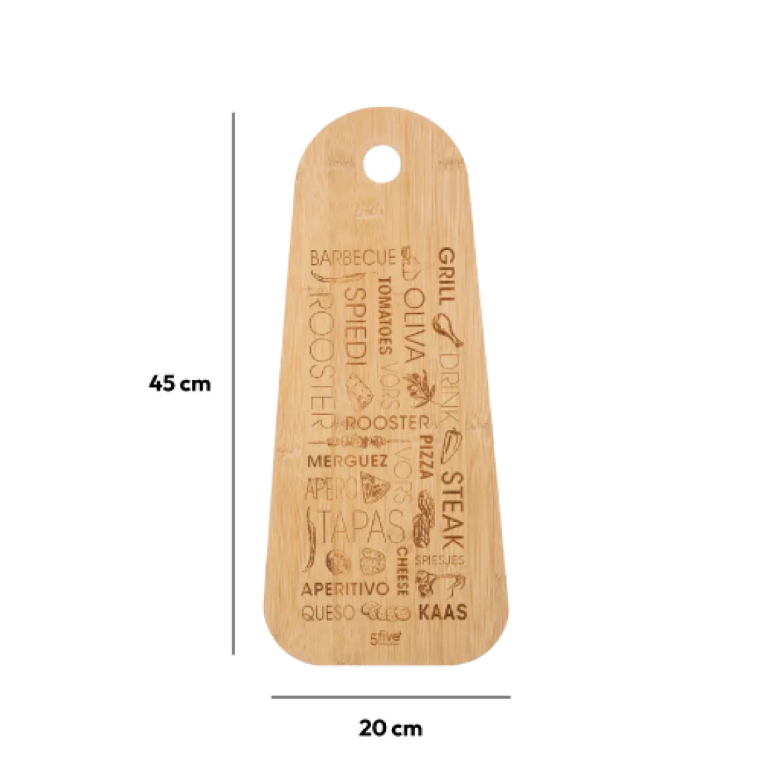5five Planche à découper tapas 45 cm