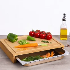 5five Planche à découper 35x28 cm, bac inox