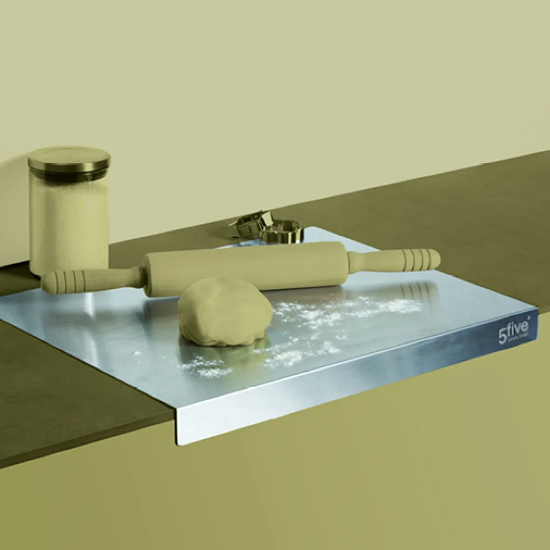 5five Planche à pétrir inox 50x40cm
