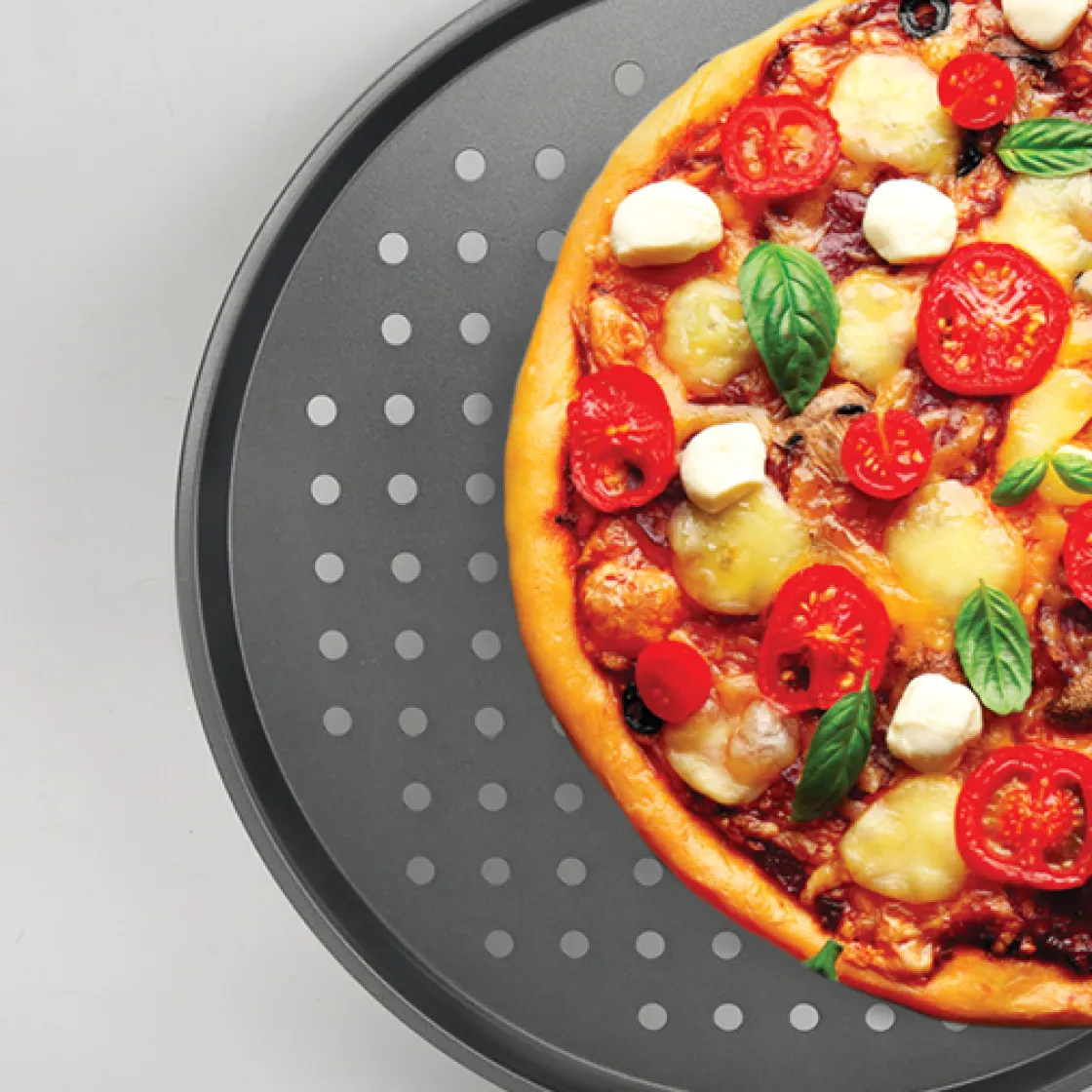 5five Plaque à pizza métal perforé, 33 cm