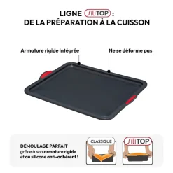 5five Plaque 28x36,7cm silicone- Noir,rouge