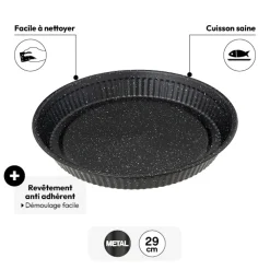 5five Plat à tarte 29cm, Acier