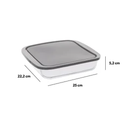 5five Plat carré avec couvercle 22cm