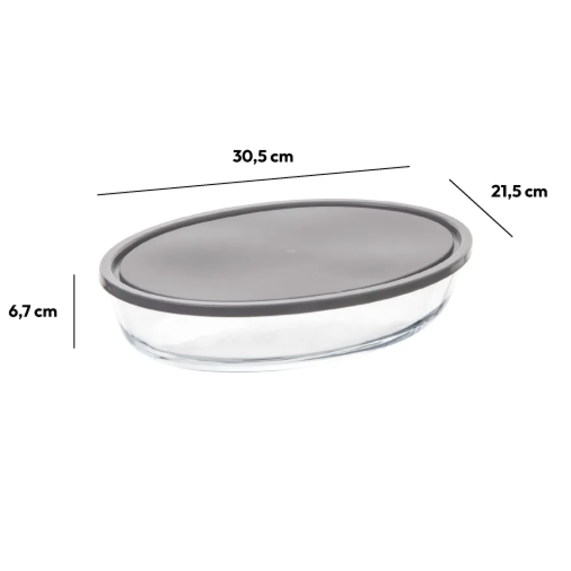 5five Plat ovale avec couvercle 30x21cm